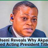 Rufai Oseni Reveals Why Akpabio Rejected Acting President Title