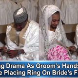 Wedding Drama As Groom’s Hands Shake While Placing Ring On Bride’s Finger