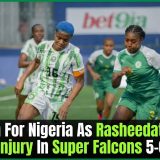 Concern For Nigeria As Rasheedat Ajibade Suffers Injury In Super Falcons 5-0 Victory