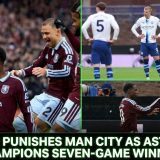 Jackson Punishes Man City As Aston Villa End Champions Seven-Game Winning Run