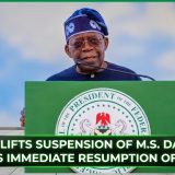 Tinubu Lifts Suspension Of M.S. Danjuma, Orders Immediate Resumption Of Duties