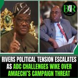 Rivers Political Tension Escalates As ADC Challenges Wike Over Amaechi’s Campaign Threat