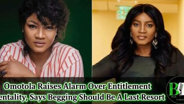 Omotola Raises Alarm Over Entitlement Mentality, Says Begging Should Be A Last Resort